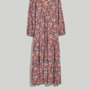 Challis Wrap Midi Dress in Woodland Floral